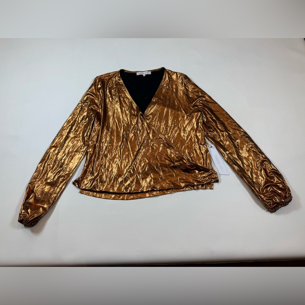 Harper Wren Shiny Gold/Copper blouse. Size XS (W) - Picture 2 of 11